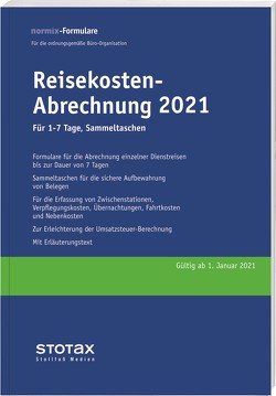 Reisekosten-Abrechnung 2021, für 1-7 Tage, Sammeltaschen