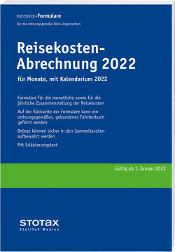 Reisekosten-Abrechnung 2022 mit Kalendarium