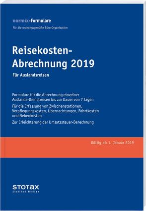 Reisekosten-Abrechnung 2019, Auslandsreisen, Formularblock