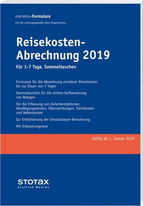 Reisekosten-Abrechnung 2019, für 1-7 Tage, Sammeltaschen