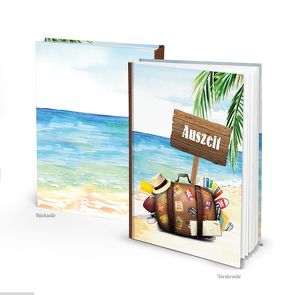 Reisetagebuch „Auszeit“ Koffer Strand (Hardcover A5, Blankoseiten)