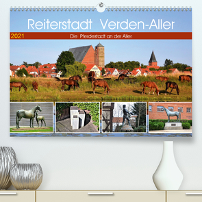 Reiterstadt Verden – Aller (Premium, hochwertiger DIN A2 Wandkalender 2021, Kunstdruck in Hochglanz) von Klünder,  Günther