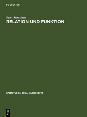 Relation und Funktion von Schulthess,  Peter