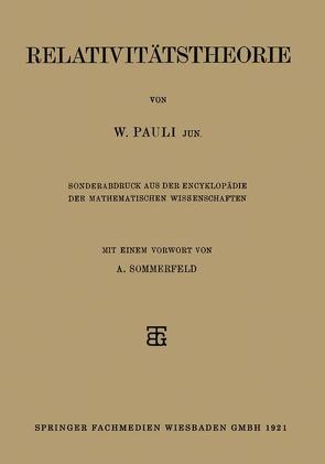 Relativitätstheorie von Pauli,  W.