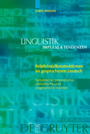 Relativ(satz)konstruktionen im gesprochenen Deutsch von Birkner,  Karin