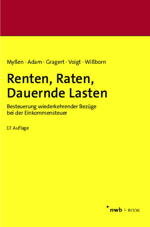 Renten, Raten, Dauernde Lasten von Adam,  Steffen, Gragert,  Katja, Myßen,  Michael, Voigt,  Nico, Wißborn,  Antje