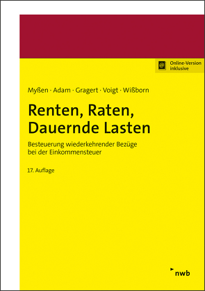 Renten, Raten, Dauernde Lasten von Adam,  Steffen, Gragert,  Katja, Myßen,  Michael, Voigt,  Nico, Wißborn,  Antje