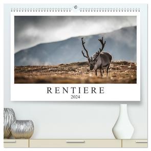 Rentiere (hochwertiger Premium Wandkalender 2024 DIN A2 quer), Kunstdruck in Hochglanz von Worm,  Sebastian