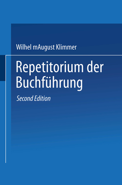 Repetitorium der Buchführung von Klimmer,  August