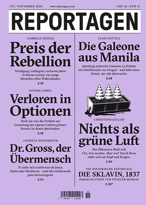 Reportagen #55 von Fürst von Pückler-Muskau,  Hermann, Göbel,  Esther, Keller,  Christoph, Riedle,  Gabriele, Sottile,  Leah, Wenderoth,  Andreas