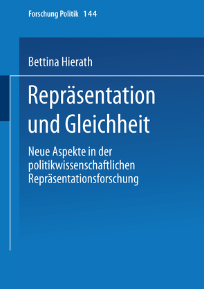 Repräsentation und Gleichheit von Hierath,  Bettina