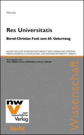 Res Universitatis von Novak,  Manfred