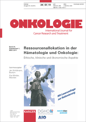 Ressourcenallokation in der Hämatologie und Onkologie von Schildmann, Winkler