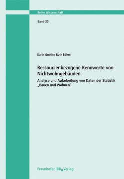 Ressourcenbezogene Kennwerte von Nichtwohngebäuden. Analyse und Aufarbeitung von Daten der Statistik „Bauen und Wohnen“. von Böhm,  Ruth, Gruhler,  Karin