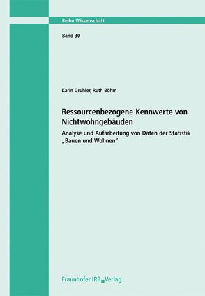 Ressourcenbezogene Kennwerte von Nichtwohngebäuden. Analyse und Aufarbeitung von Daten der Statistik „Bauen und Wohnen“. von Böhm,  Ruth, Gruhler,  Karin