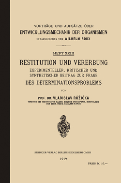 Restitution und Vererbung von Ruzicka,  Vladislav