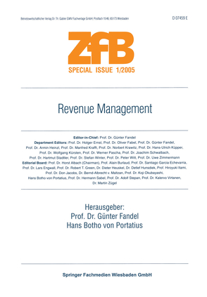 Revenue Management von Fandel,  Günter, von Portatius,  Hans Botho