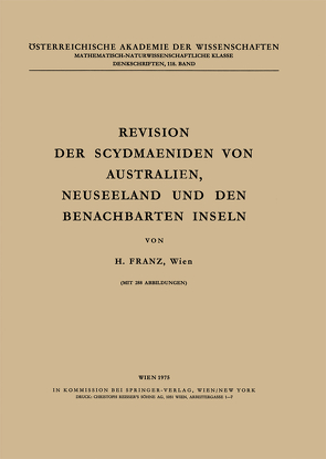 Revision der Scydmaeniden von Australien, Neuseeland und den Benachbarten Inseln von Fränz,  H.