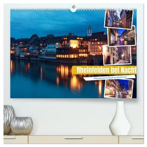 Rheinfelden bei Nacht (hochwertiger Premium Wandkalender 2024 DIN A2 quer), Kunstdruck in Hochglanz von Drachenkind-Fotografie,  Drachenkind-Fotografie