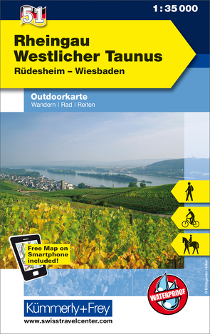 Rheingau Westlicher Taunus Nr. 51 Outdoor Deutschland 1:35 000