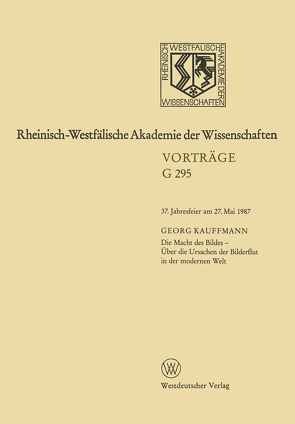 Rheinisch-Westfälische Akademie der Wissenchaften von Kauffmann,  Georg