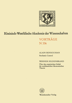 Rheinisch-Westfälische Akademie der Wissenschaften von Bensoussan,  Alain