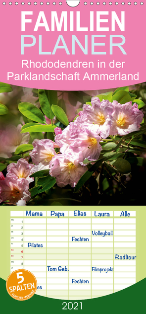 Rhododendren in der Parklandschaft Ammerland – Familienplaner hoch (Wandkalender 2021 , 21 cm x 45 cm, hoch) von N.,  N.