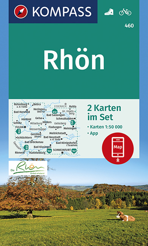 KOMPASS Wanderkarten-Set 460 Rhön (2 Karten) 1:50.000 von KOMPASS-Karten GmbH