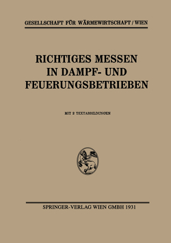 Richtiges Messen in Dampf- und Feuerungsbetrieben von Gesellschaft für Wärmewirtschaft/Wien