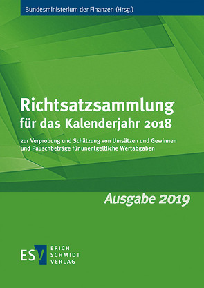 Richtsatzsammlung für das Kalenderjahr 2018