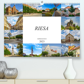 Riesa Impressionen (Premium, hochwertiger DIN A2 Wandkalender 2023, Kunstdruck in Hochglanz) von Meutzner,  Dirk