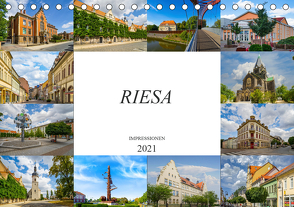 Riesa Impressionen (Tischkalender 2021 DIN A5 quer) von Meutzner,  Dirk