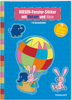 RIESEN-Fenster-Sticker mit Elefant und Hase von Baier,  Katja