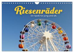 Riesenräder – Ein Spaß für jung und alt. (Wandkalender 2024 DIN A4 quer), CALVENDO Monatskalender von SF,  SF