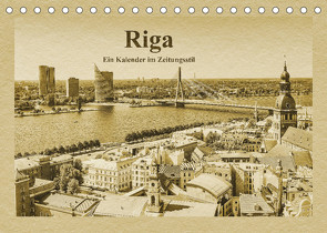 Riga – Ein Kalender im Zeitungsstil (Tischkalender 2023 DIN A5 quer) von Kirsch,  Gunter