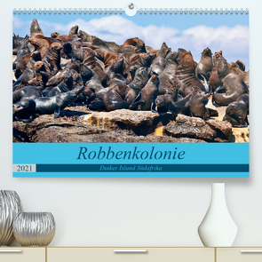 Robbenkolonie Duiker Island Südafrika (Premium, hochwertiger DIN A2 Wandkalender 2021, Kunstdruck in Hochglanz) von www.kult-fotos.de