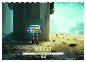 Roboter – Computerträume aus der KI (Wandkalender 2024 DIN A2 quer), CALVENDO Monatskalender von aka stine1,  Christine