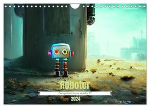 Roboter – Computerträume aus der KI (Wandkalender 2024 DIN A4 quer), CALVENDO Monatskalender von aka stine1,  Christine