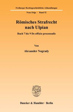 Römisches Strafrecht nach Ulpian. von Nogrady,  Alexander