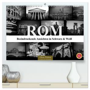 ROM – Ansichten in Schwarz und Weiß (hochwertiger Premium Wandkalender 2024 DIN A2 quer), Kunstdruck in Hochglanz von Pinkoss,  Oliver