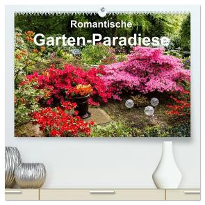 Romantische Garten-Paradiese (hochwertiger Premium Wandkalender 2024 DIN A2 quer), Kunstdruck in Hochglanz von E. Hornecker,  Heinz