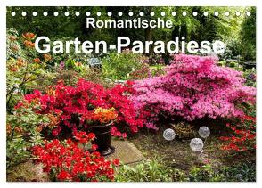 Romantische Garten-Paradiese (Tischkalender 2024 DIN A5 quer), CALVENDO Monatskalender von E. Hornecker,  Heinz