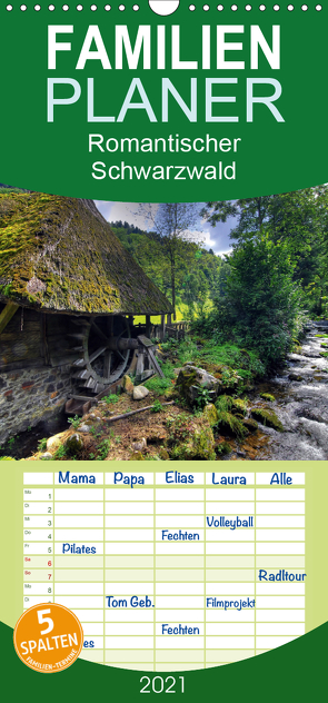 Romantischer Schwarzwald – Familienplaner hoch (Wandkalender 2021 , 21 cm x 45 cm, hoch) von Laue,  Ingo