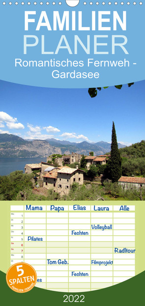 Familienplaner Romantisches Fernweh – Gardasee (Wandkalender 2022 , 21 cm x 45 cm, hoch) von Böhme-Garnweidner,  Monika