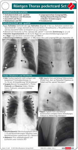 Röntgen Thorax pocketcard Set von Voss,  Sebastian