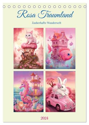Rosa Traumland. Zauberhafte Wunderwelt (Tischkalender 2024 DIN A5 hoch), CALVENDO Monatskalender von Hurley,  Rose