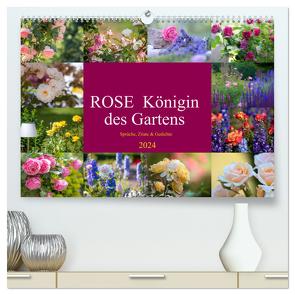 Rose Königin des Gartens (hochwertiger Premium Wandkalender 2024 DIN A2 quer), Kunstdruck in Hochglanz von Riedel,  Tanja