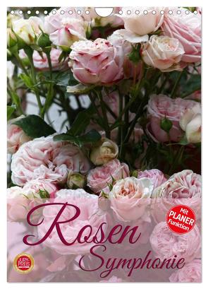 Rosen Symphonie (Wandkalender 2024 DIN A4 hoch), CALVENDO Monatskalender von Cross,  Martina