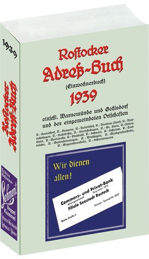 ROSTOCKER ADRESSBUCH 1939