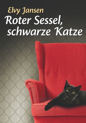 Roter Sessel, schwarze Katze von Jansen,  Elvy